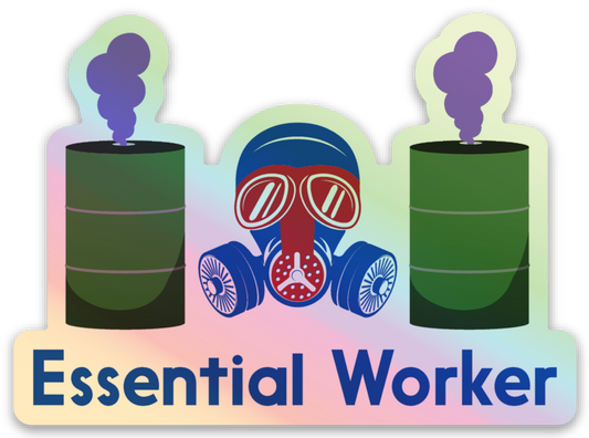 Essential Worker Holographic Sticker