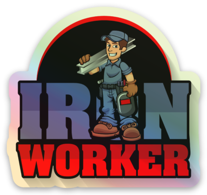 Iron Worker Holographic Sticker